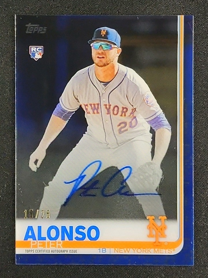 Alonso Rookie Blue 2019 Topps Clearly Authentic Blue Peter Alonso ROOKIE AUTO /25 #CAA-PA ...
