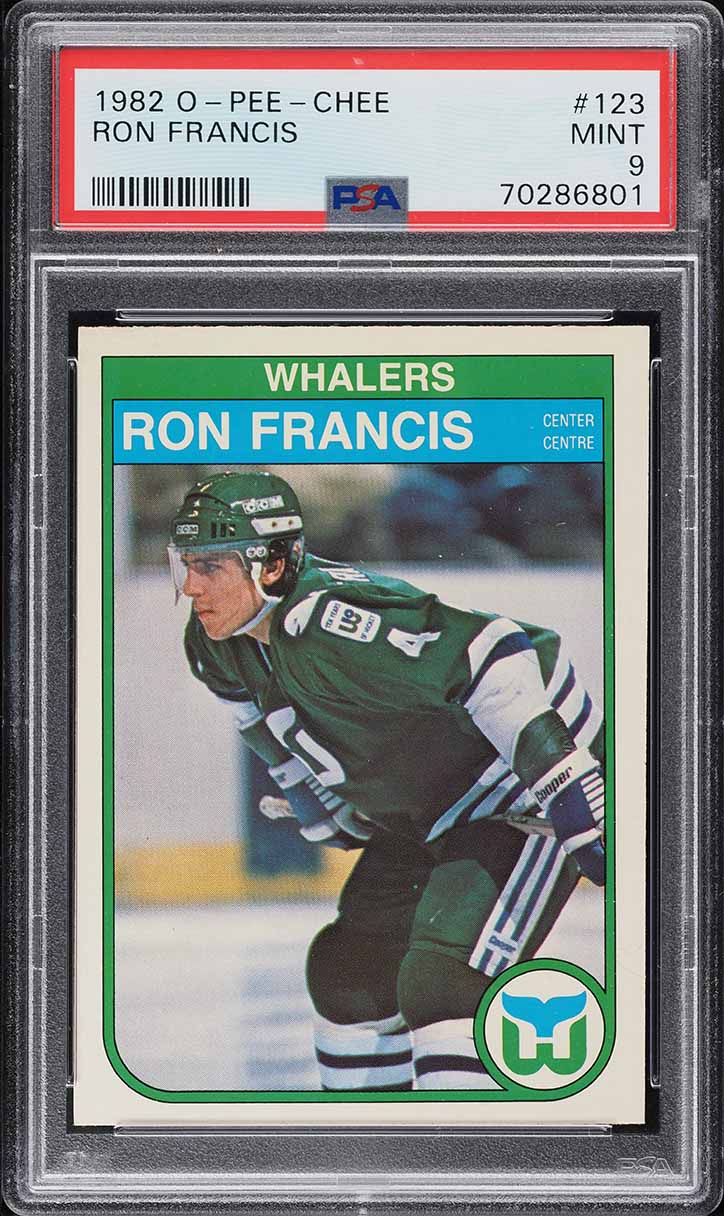 1982 O-Pee-Chee Hockey Ron Francis ROOKIE #123 PSA 9 MINT