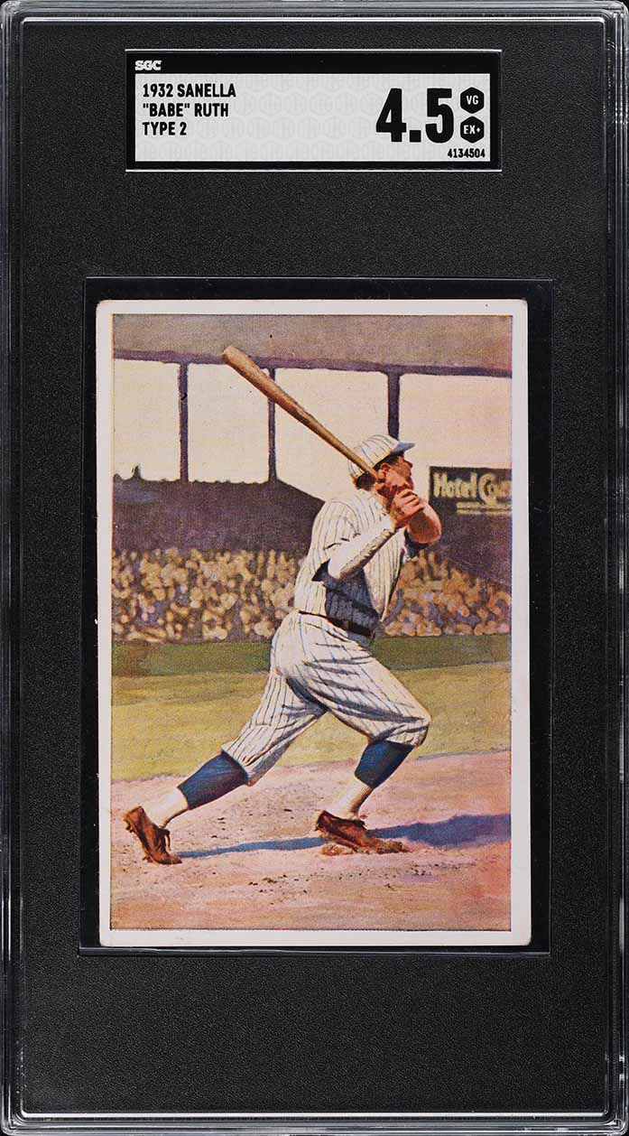 1932 Sanella Babe Ruth TYPE 2 SGC 4.5 VGEX+
