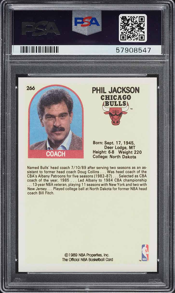 1989 Hoops Phil Jackson #266 PSA 5 EX