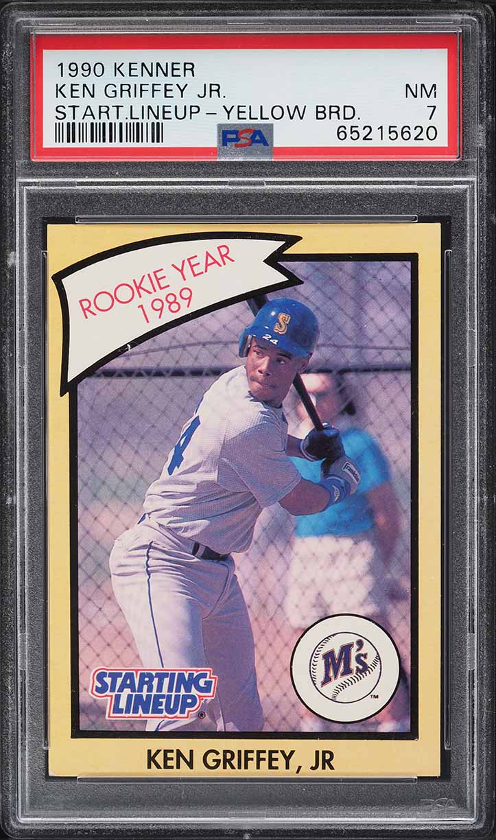 1990 Kenner Starting Lineup Yellow Border Ken Griffey Jr. PSA 7 NRMT