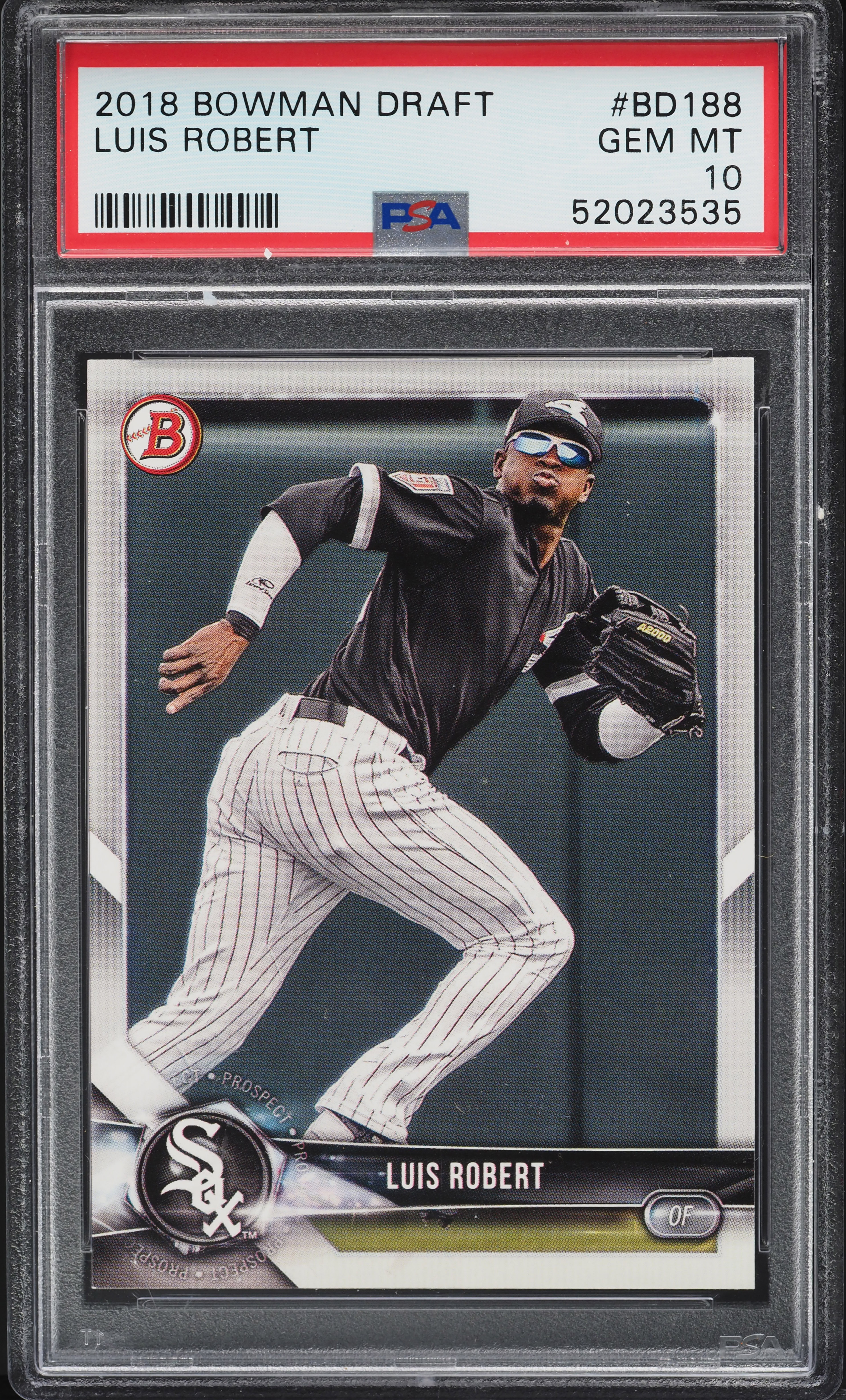 2018 Bowman Draft Luis Robert ROOKIE #BD188 PSA 10 GEM MINT on