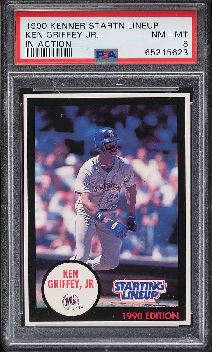 1990 Kenner Starting Lineup In Action Ken Griffey Jr. PSA 8 NM-MT