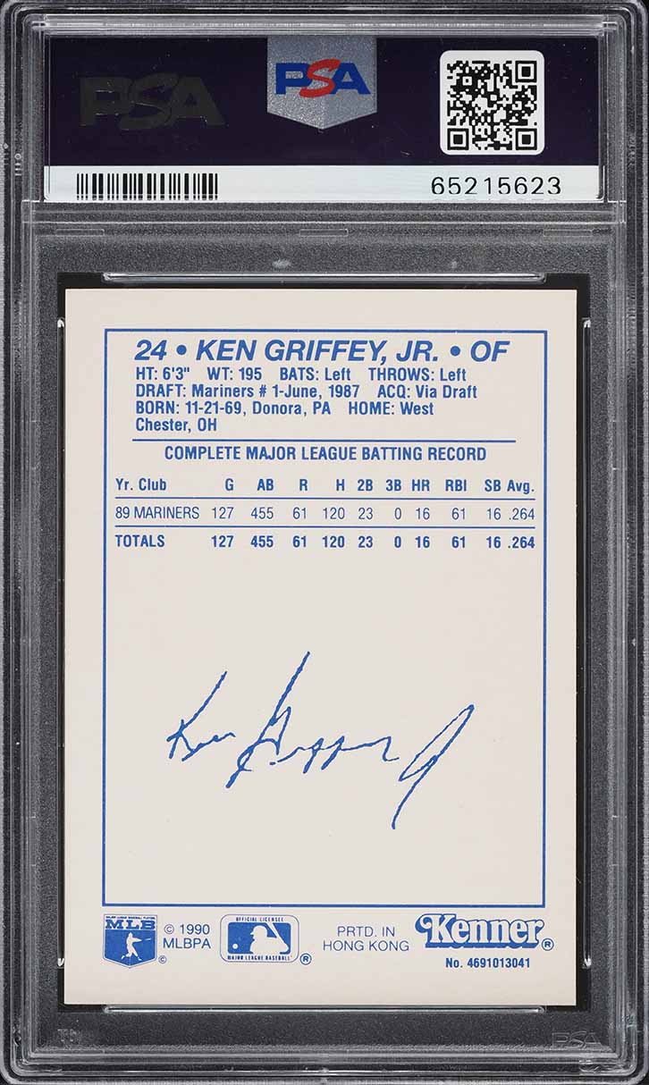 1990 Kenner Starting Lineup In Action Ken Griffey Jr. PSA 8 NM-MT