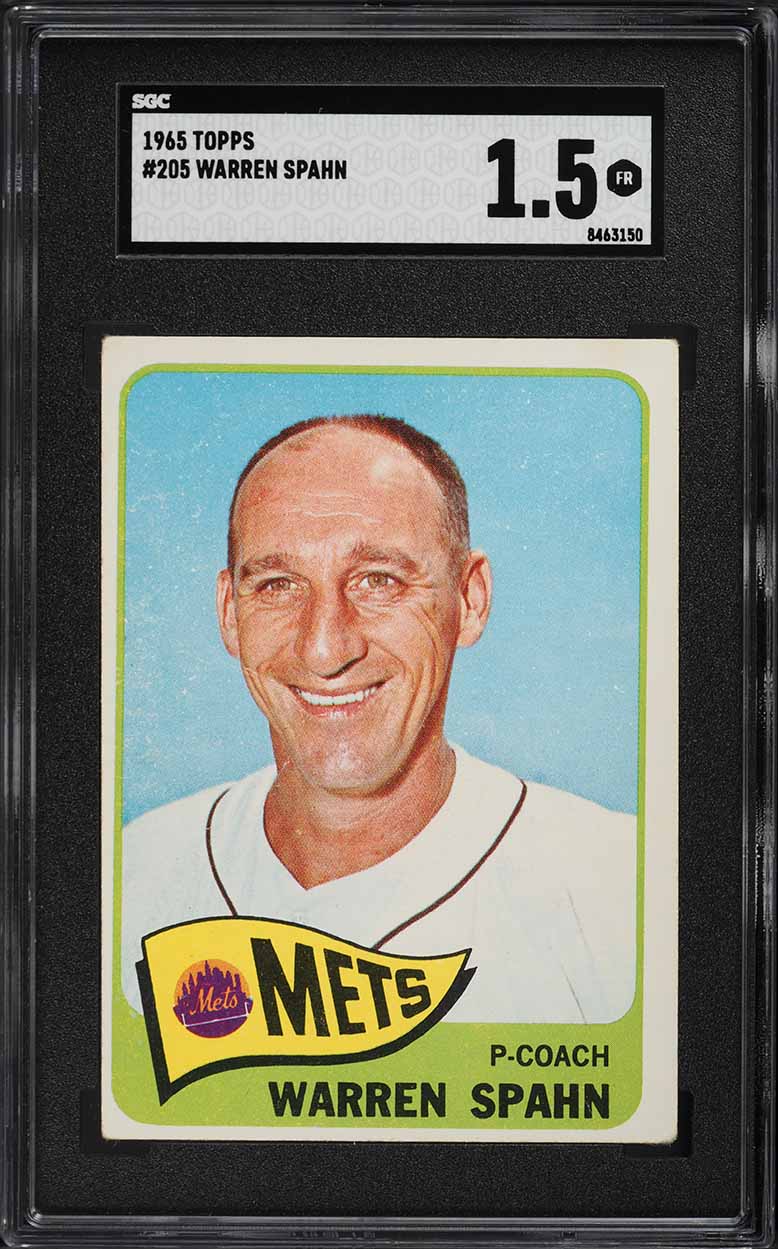 1965 Topps Warren Spahn #205 SGC 1.5 FR