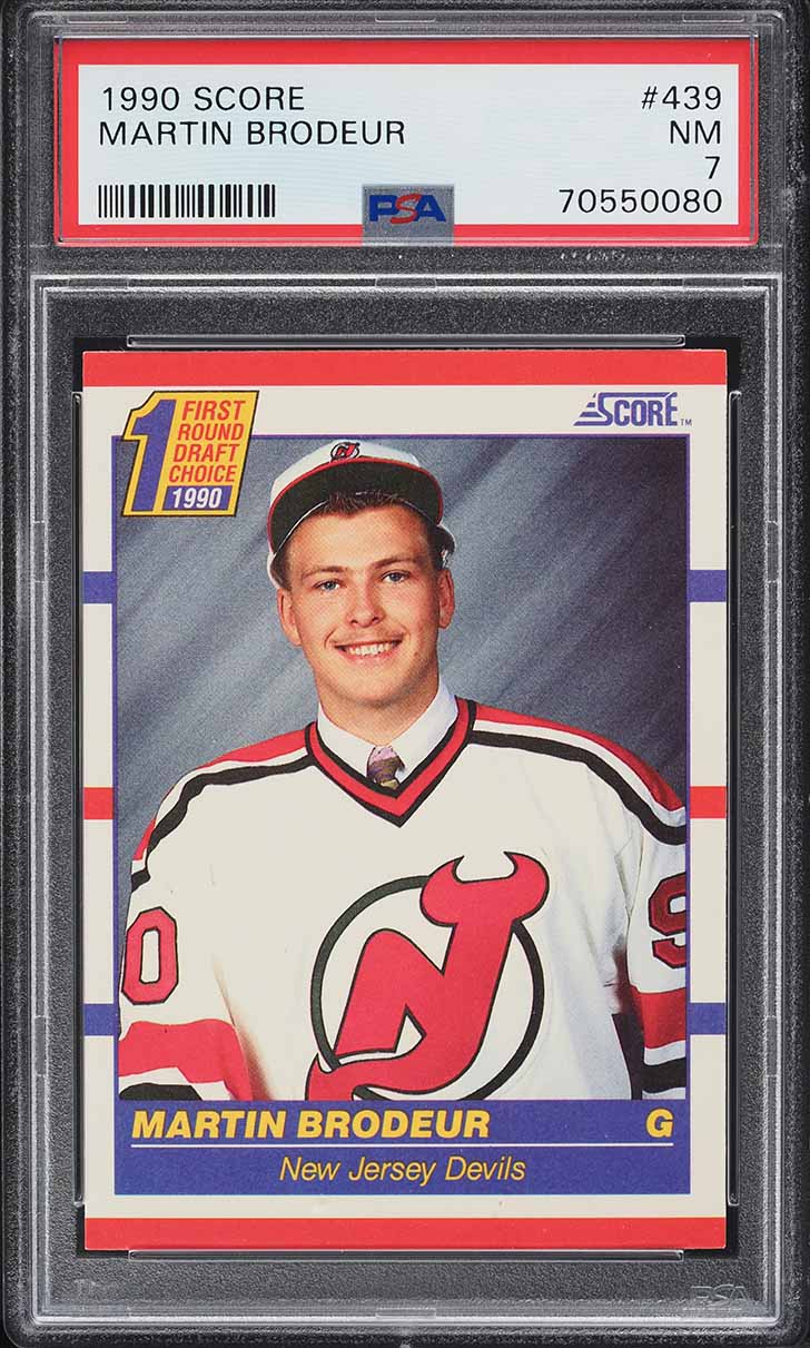 1990 Score Hockey Martin Brodeur ROOKIE #439 PSA 7 NRMT