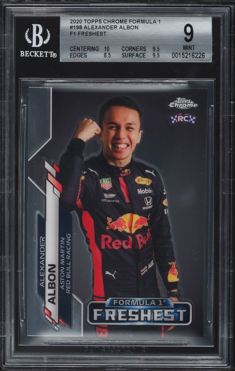 2020 Topps Chrome Formula 1 F1 Alexander Albon ROOKIE #198 BGS 9