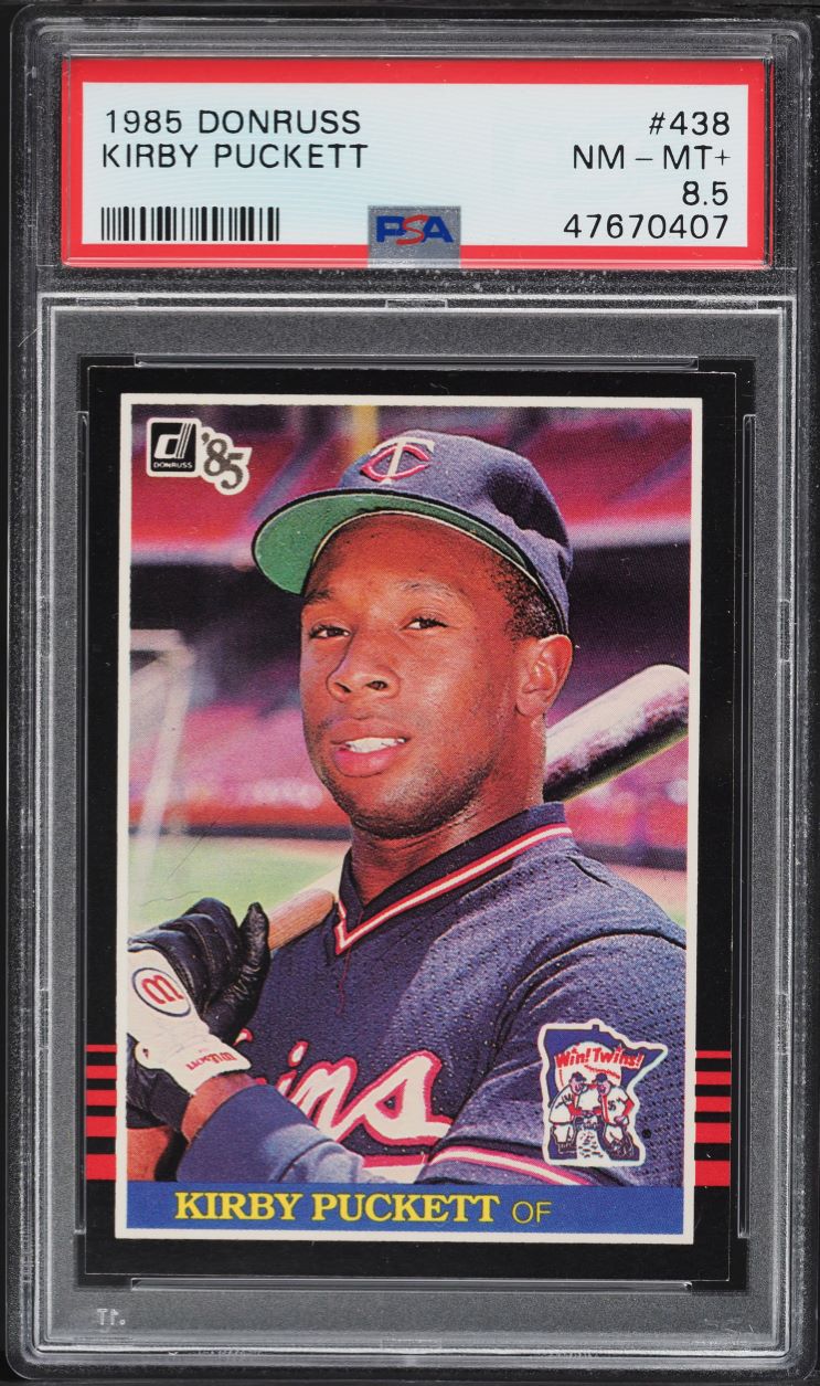 1985 Donruss Kirby Puckett ROOKIE #438 PSA 8.5 NM-MT+