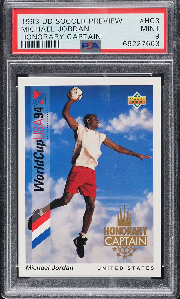 1993 Upper Deck Soccer Honorary Captain Michael Jordan #HC3 PSA 9 MINT