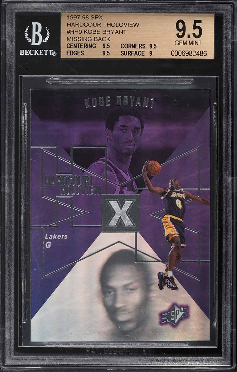 1997 SPx Hardcourt Holoview Kobe Bryant BLANK BACK #HH9 BGS 9.5