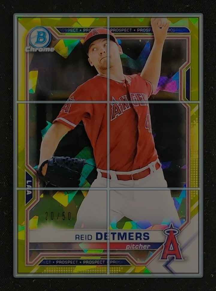 2021 Bowman Chrome Sapphire Yellow Reid Detmers ROOKIE /50 #BCP-26 MBA AUTH