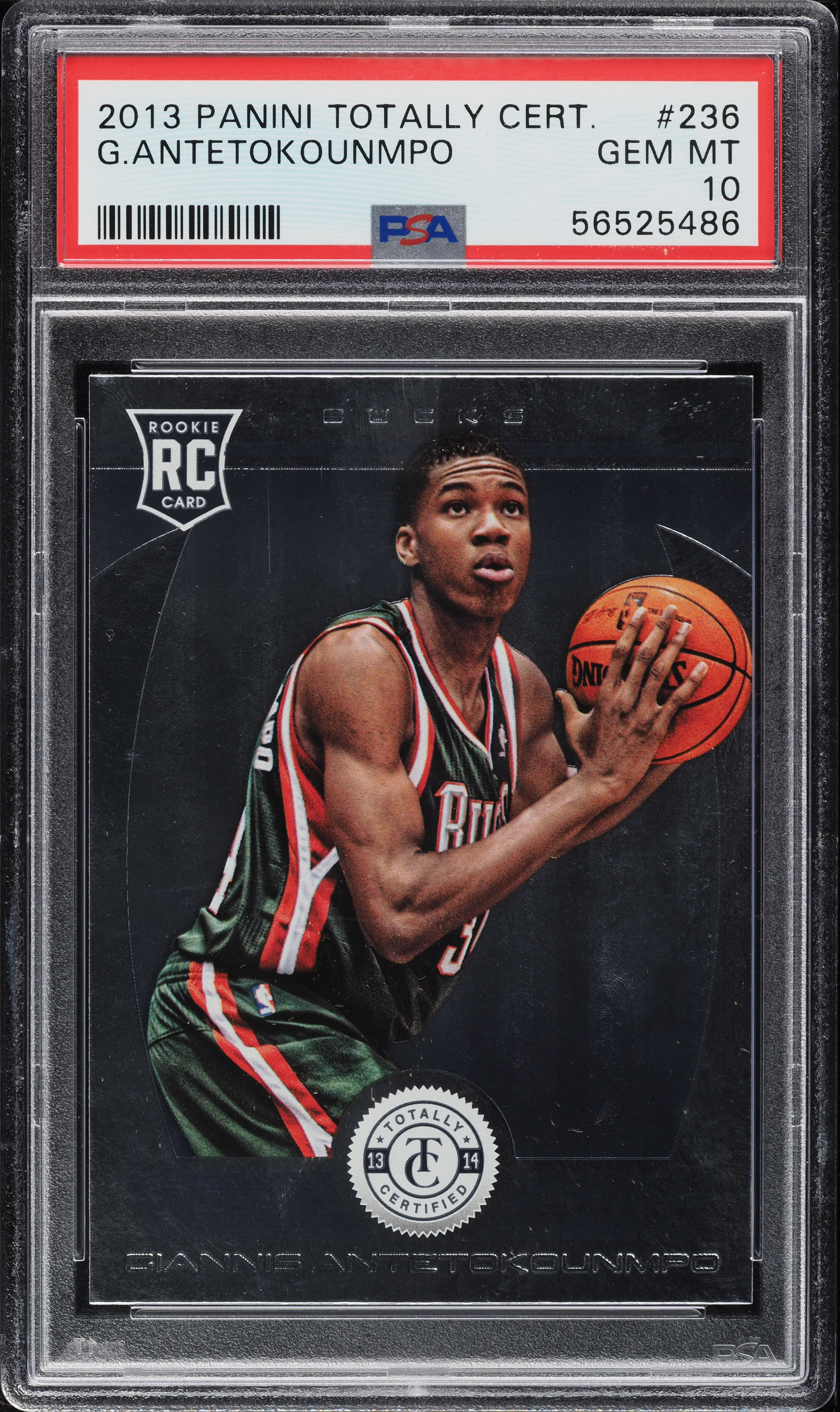 2013 Totally Certified Giannis Antetokounmpo ROOKIE #236 PSA 10