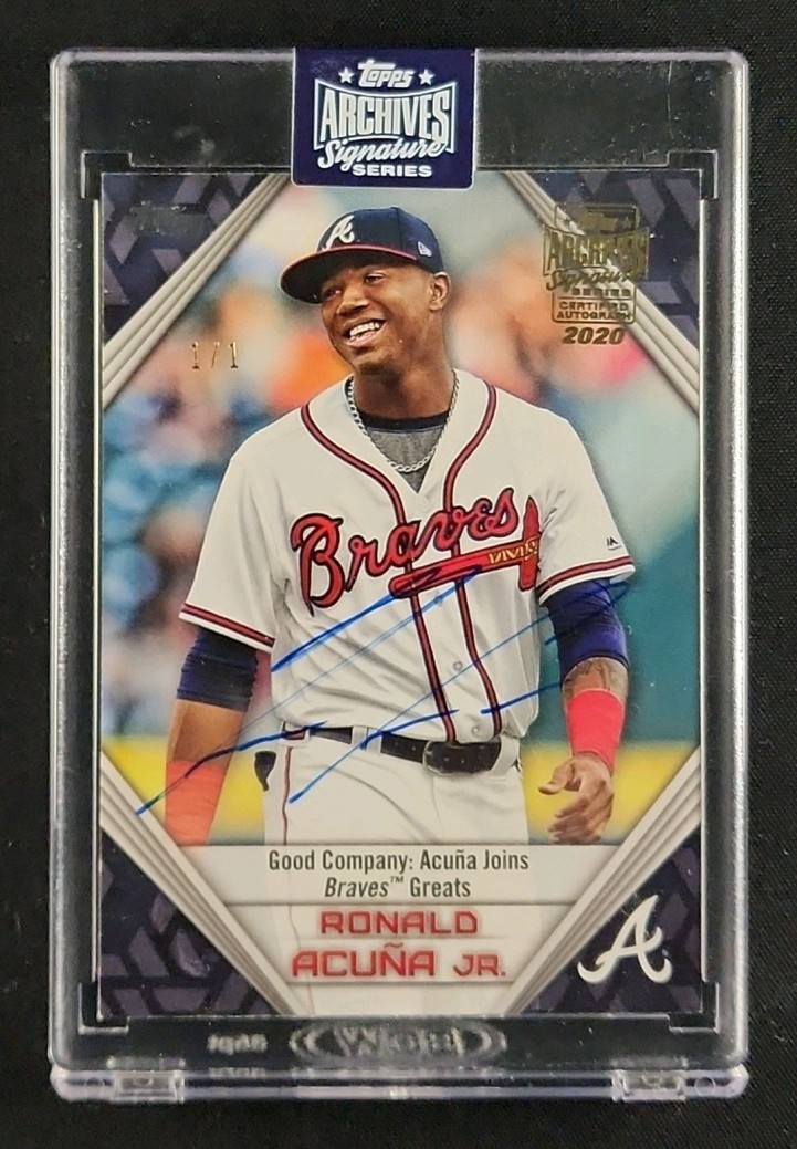 2020 Topps Archives Signature Series Ronald Acuna Jr. AUTO 1/1 #RA 