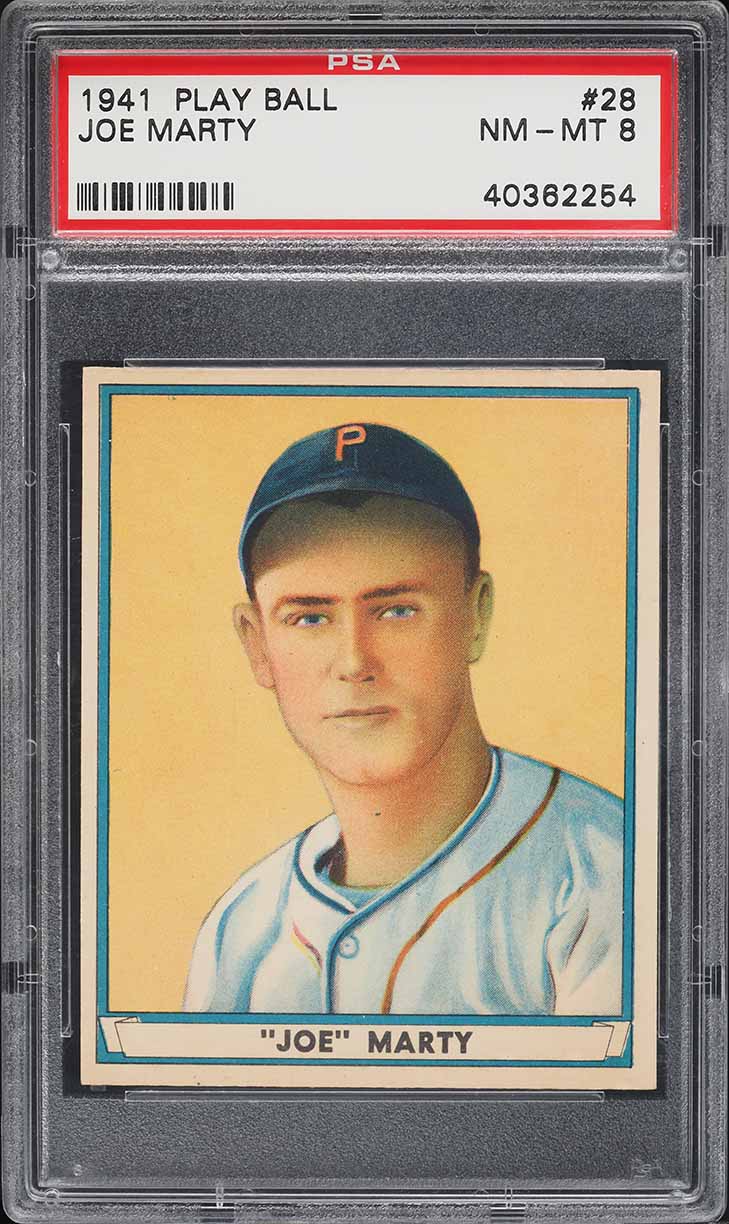 1941 Play Ball Joe Marty #28 PSA 8 NM-MT
