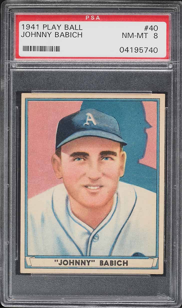 1941 Play Ball Johnny Babich #40 PSA 8 NM-MT