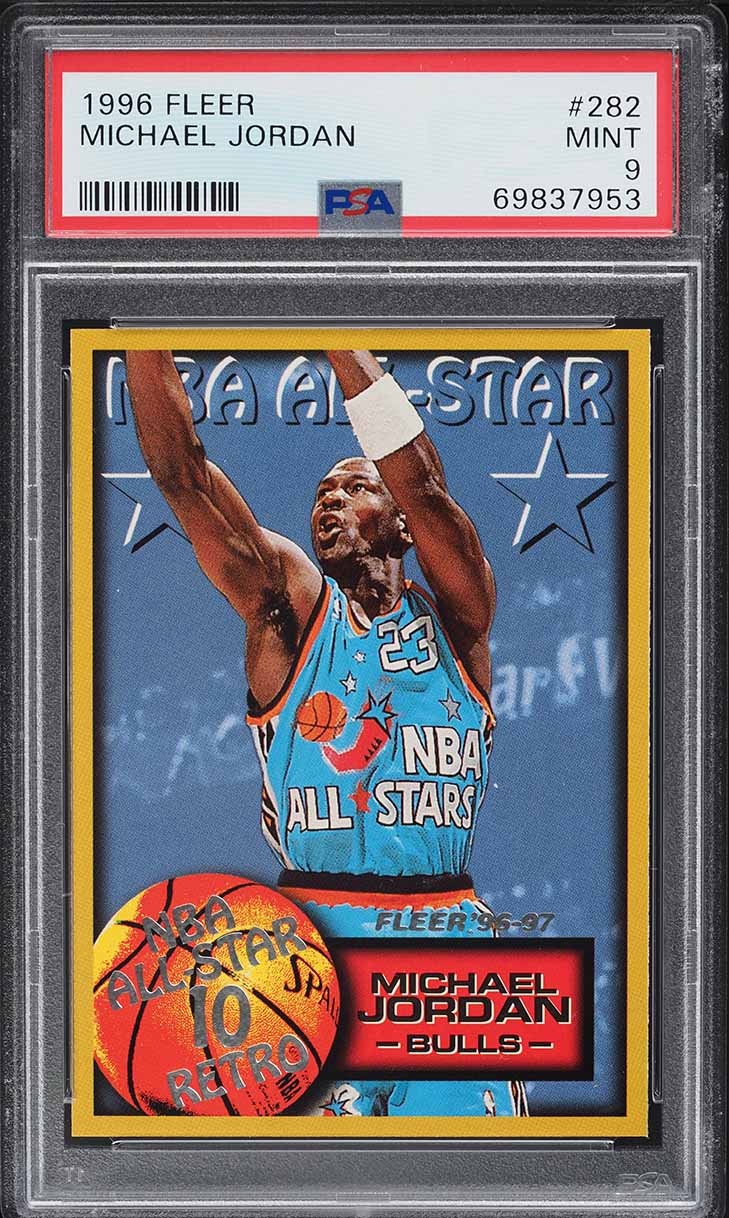 1996 Fleer Basketball Michael Jordan ALL-STAR #282 PSA 9 MINT on