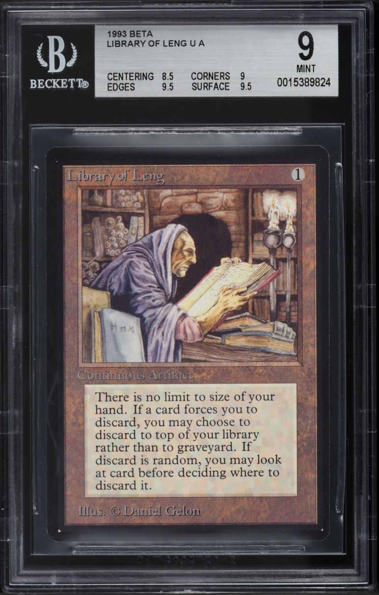 1993 Magic The Gathering MTG Beta Library Of Leng BGS 9 MINT