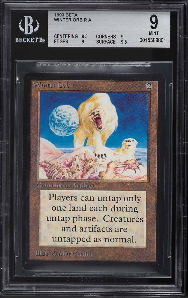 1993 Magic The Gathering MTG Beta Winter Orb BGS 9 MINT