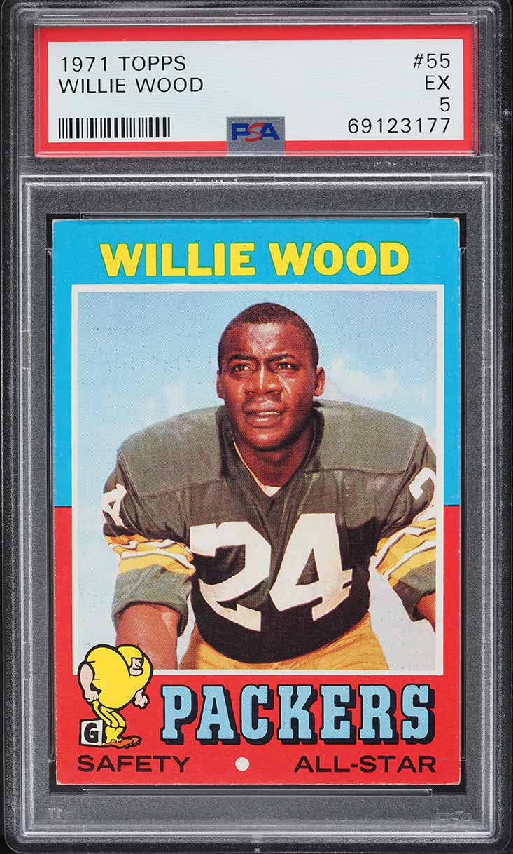 1971 Topps Football Willie Wood #55 PSA 5 EX