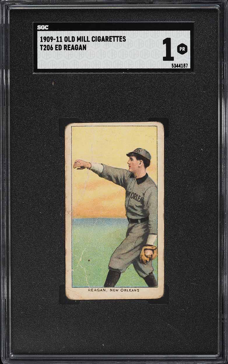 1909-11 T206 Ed Reagan OLD MILL SGC 1 PR