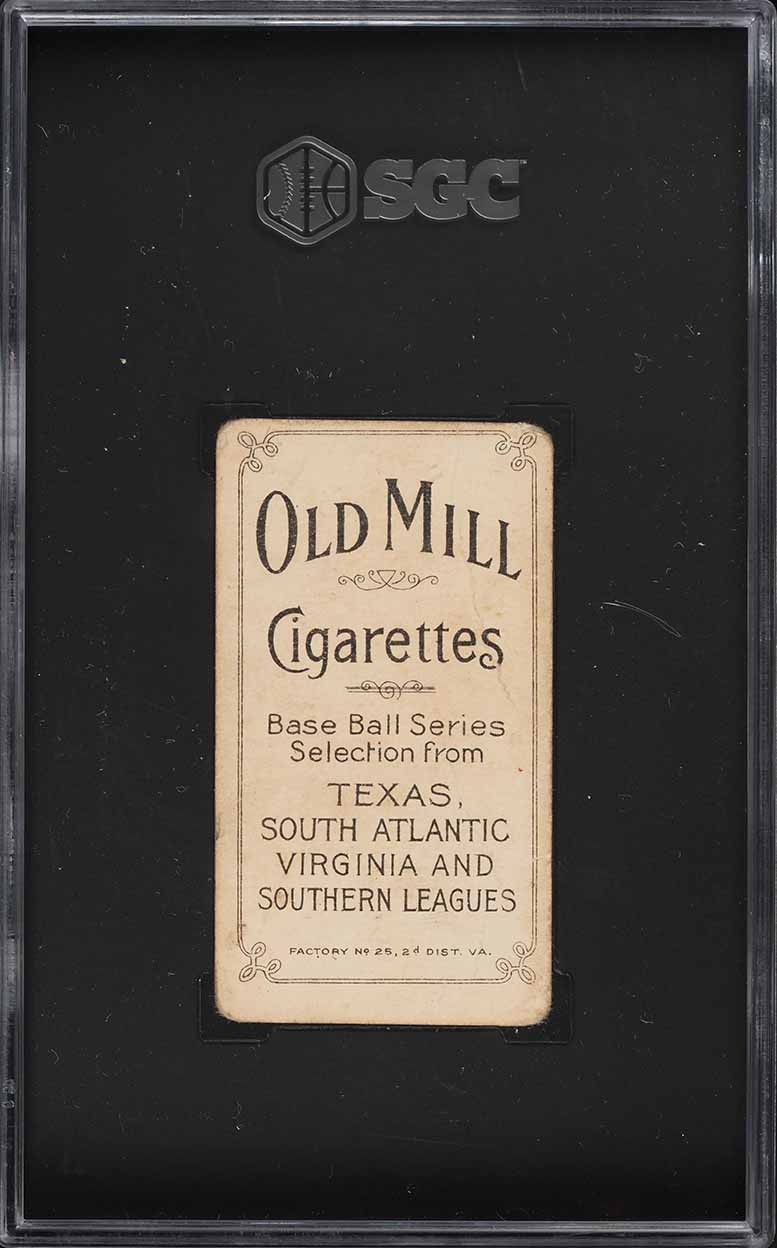 1909-11 T206 Ed Reagan OLD MILL SGC 1 PR
