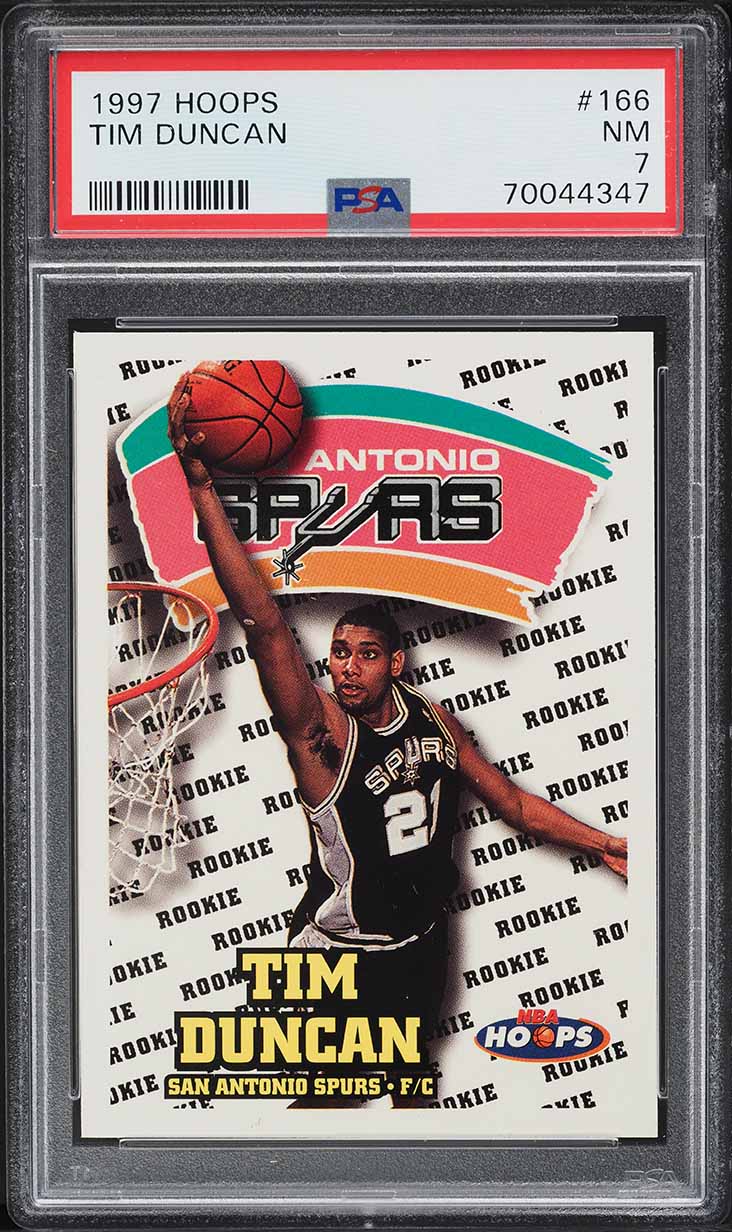 1997 Hoops Tim Duncan ROOKIE #166 PSA 7 NRMT