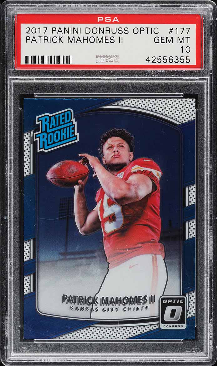 2017 Donruss Optic Patrick Mahomes II ROOKIE #177 PSA 10 GEM MINT