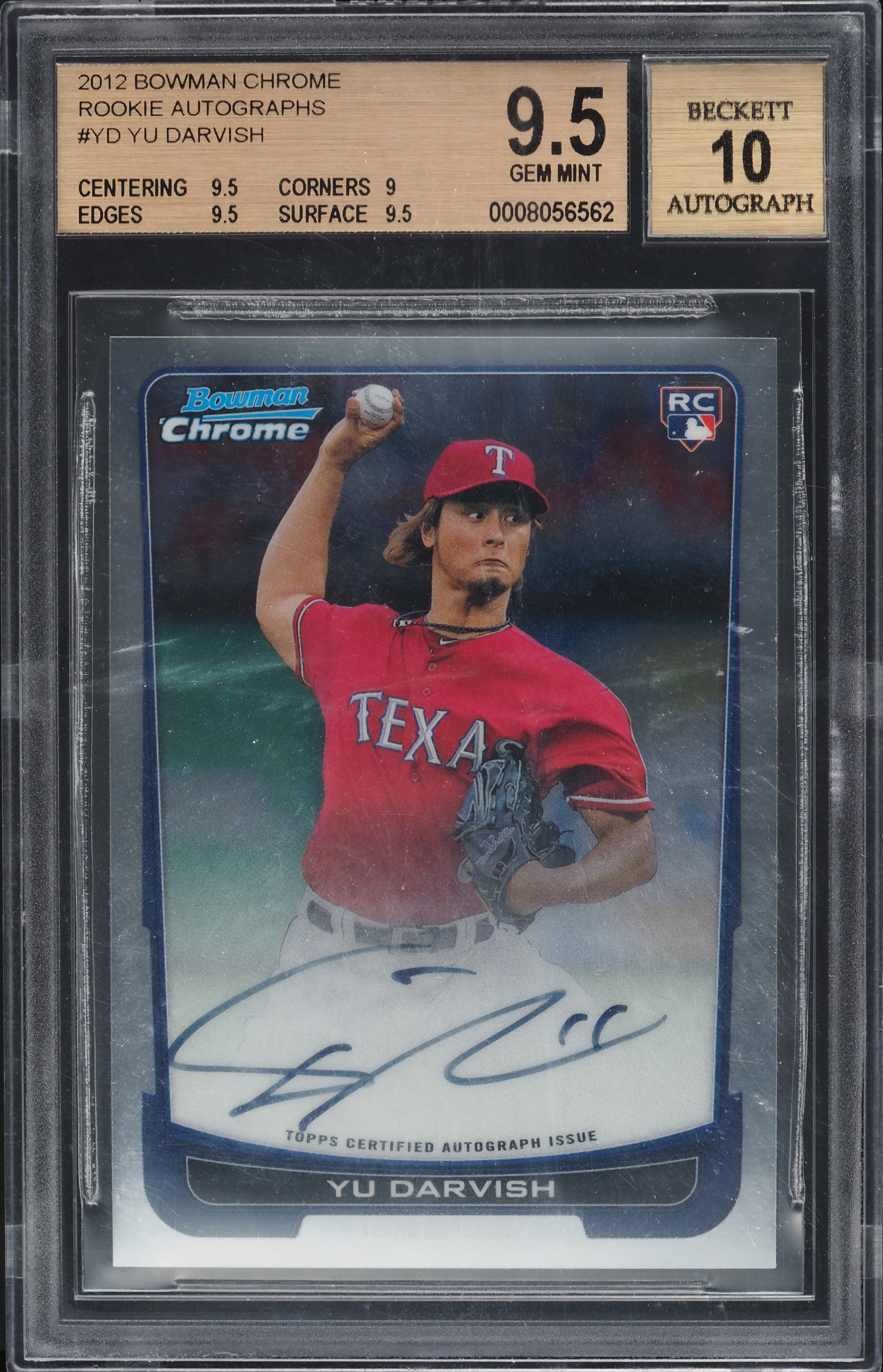 ダルビッシュ直筆サイン2012 Bowman Chrome RC Auto