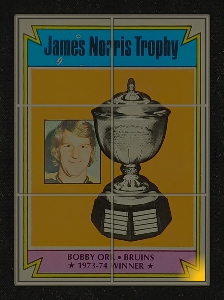 1974 Topps Hockey Bobby Orr NORRIS TROPHY #248 MBA AUTH