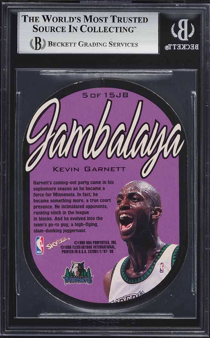 1997 Skybox E-X2001 Jambalaya Kevin Garnett #5 BGS 8.5 NM-MT+ on