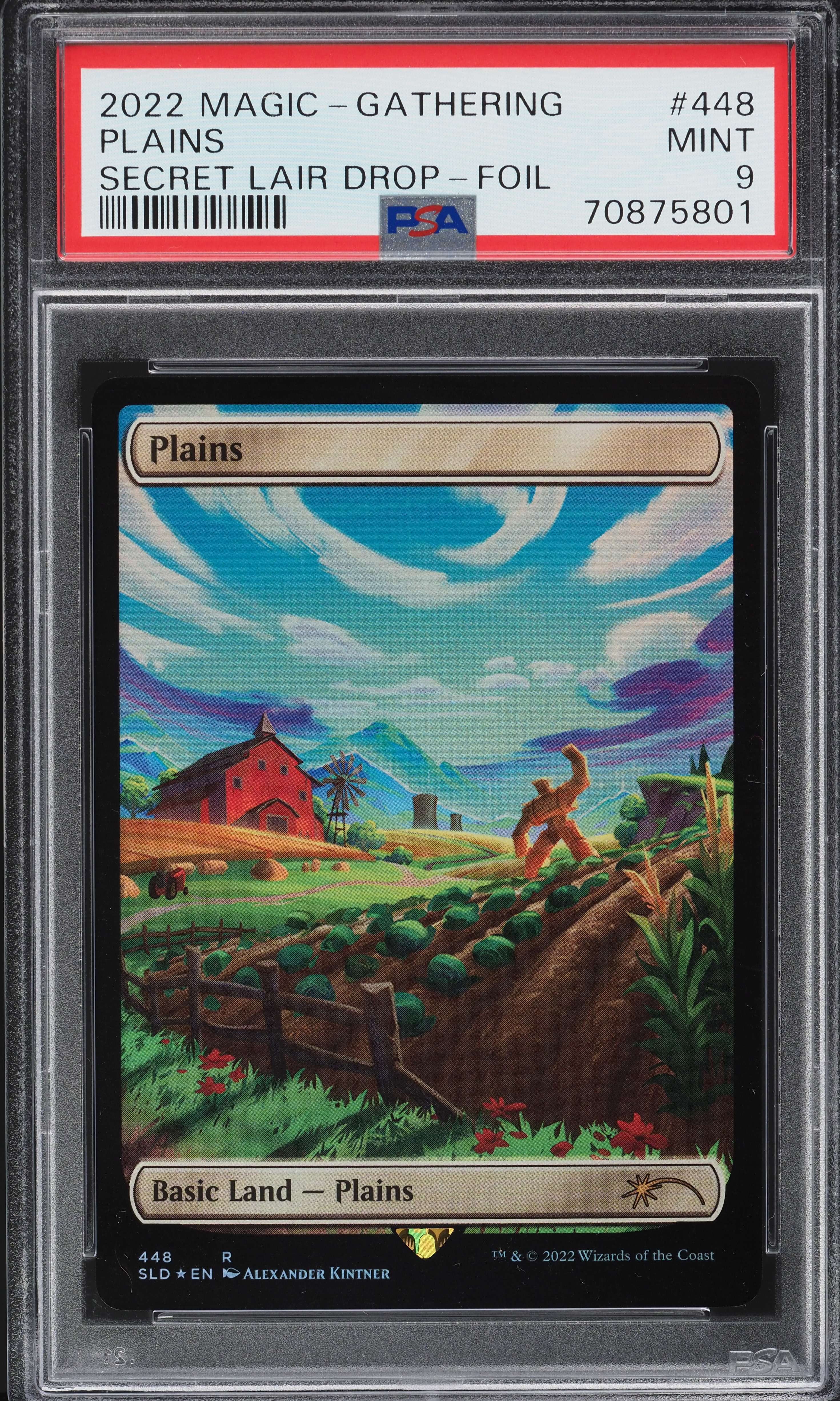 2022 Magic The Gathering MTG Secret Lair Drop Foil Plains PSA 9