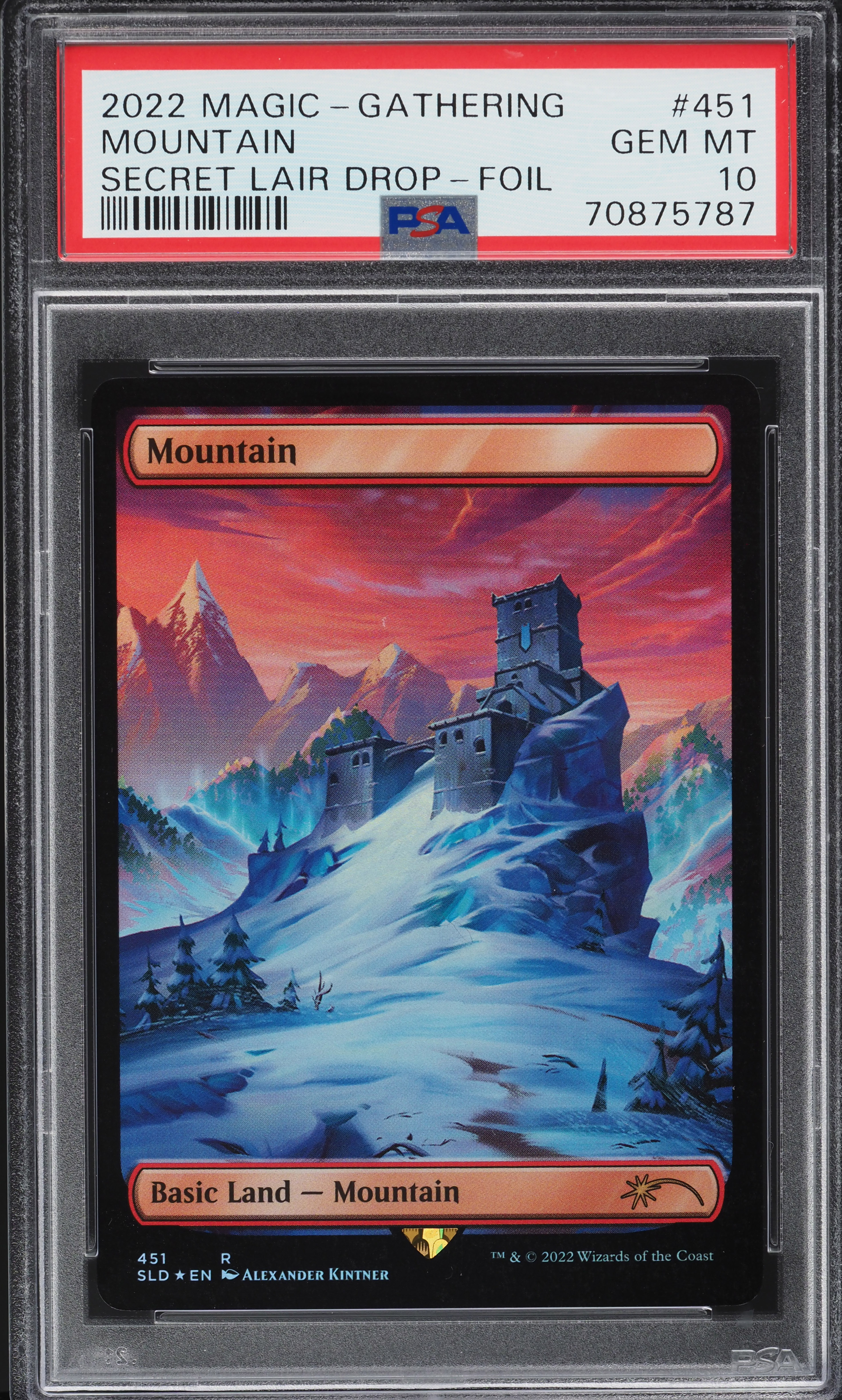 2022 Magic The Gathering MTG Secret Lair Drop Foil Mountain PSA 10