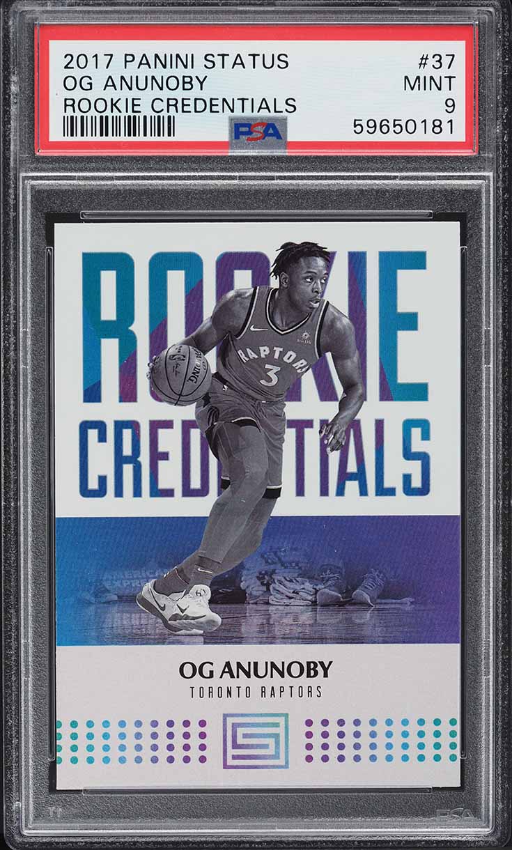 2017 Panini Status Credentials OG Anunoby ROOKIE #37 PSA 9 MINT