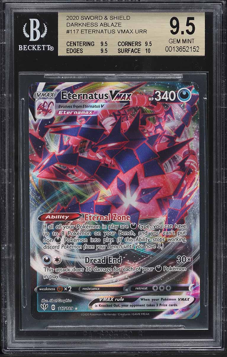 2020 Pokemon Sword & Shield Darkness Ablaze Eternatus VMAX #117 BGS 9.5 GEM MINT