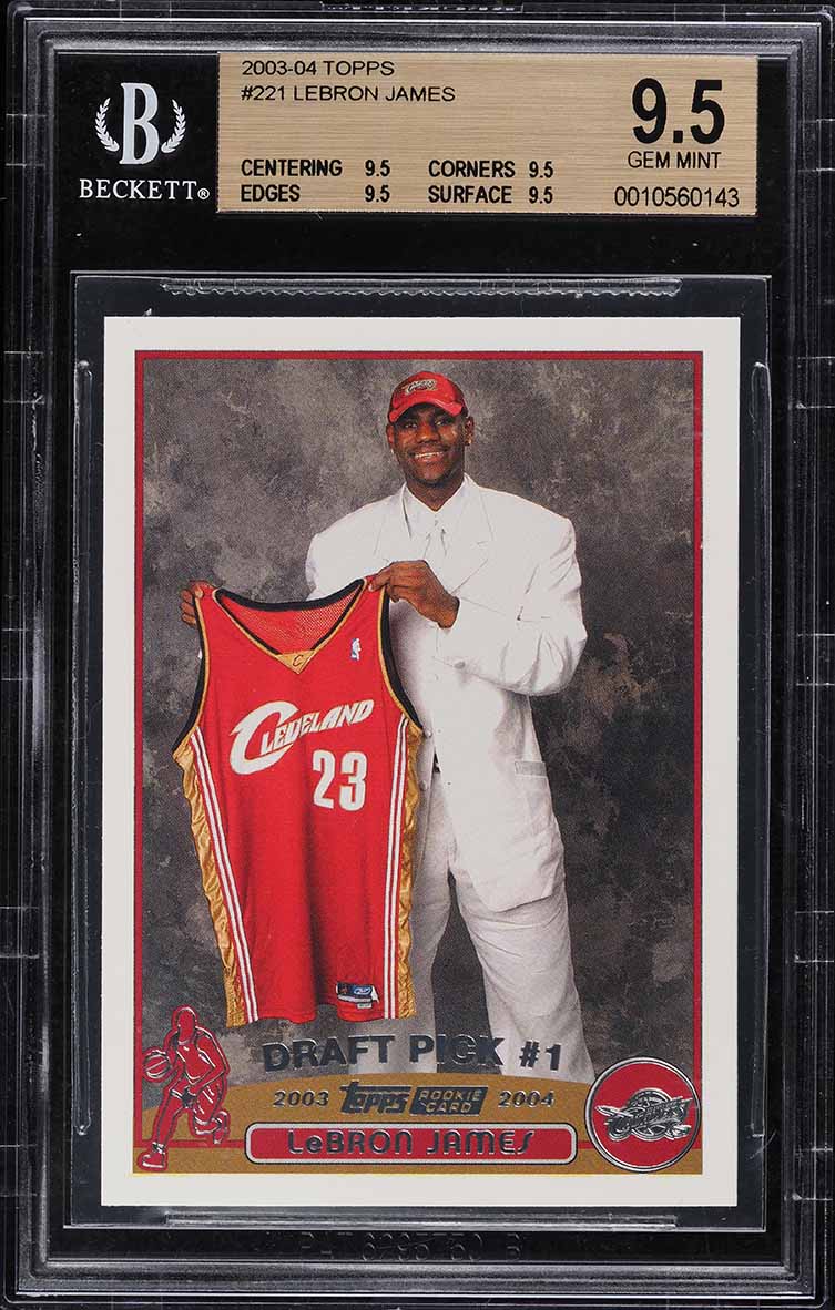 2003 Topps Basketball LeBron James ROOKIE #221 BGS 9.5 GEM MINT on