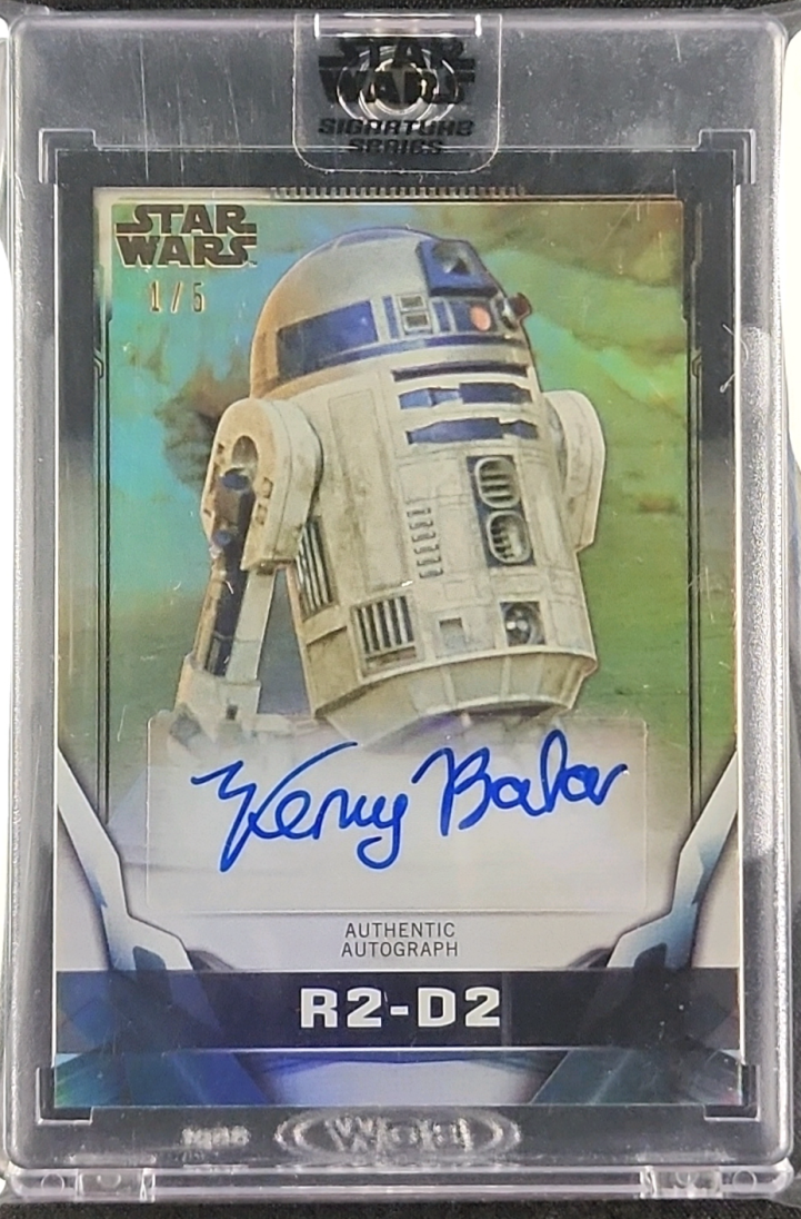 2021 Topps Star Wars Signature Series Black Kenny Baker R2-D2 AUTO 1/5 MBA AUTH