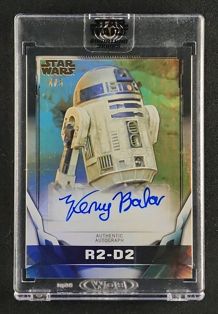 2021 Topps Star Wars Signature Series Black Kenny Baker R2-D2 AUTO 1/5 MBA AUTH