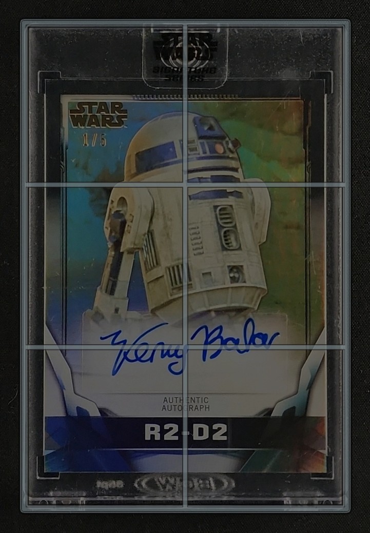 2021 Topps Star Wars Signature Series Black Kenny Baker R2-D2 AUTO 1/5 MBA AUTH