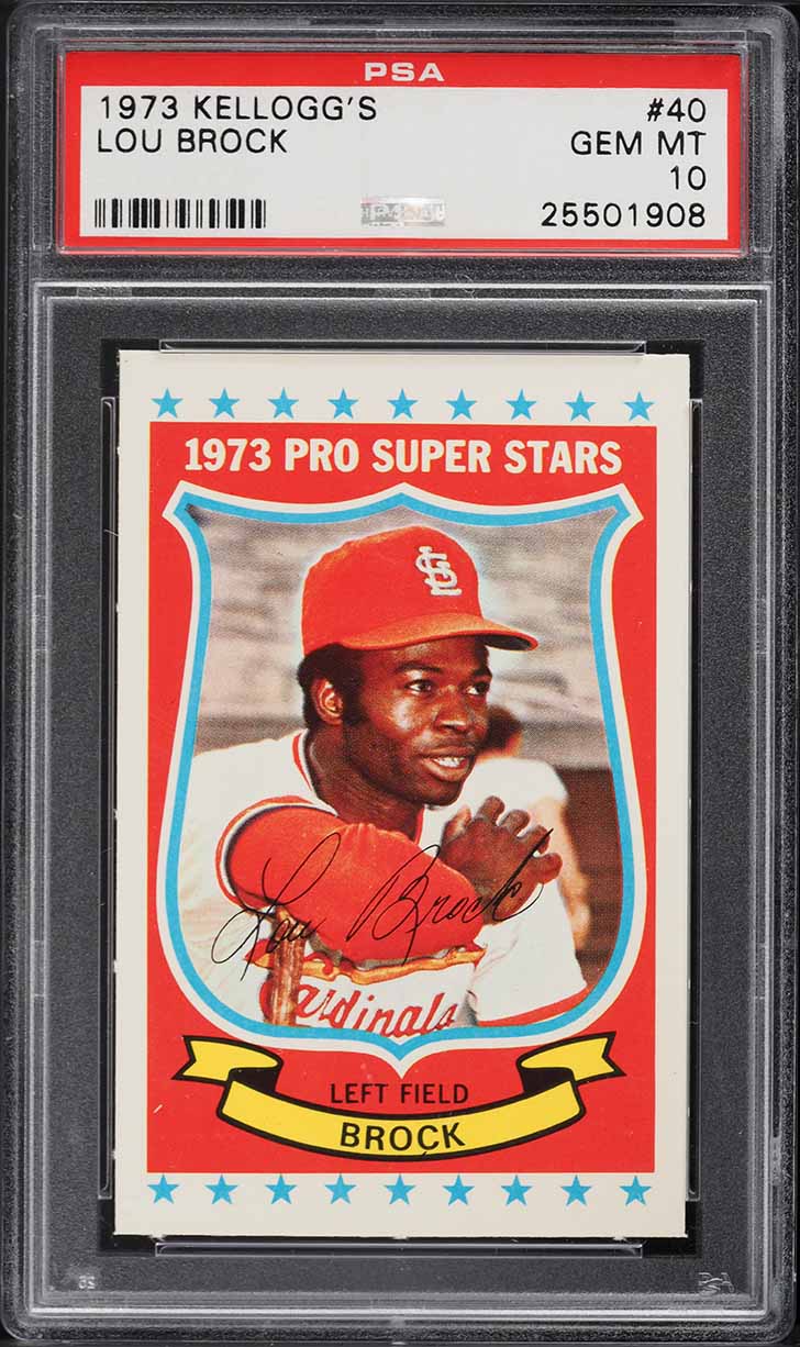 1973 Kellogg's Lou Brock #40 PSA 10 GEM MINT