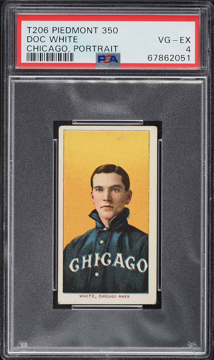 1909-11 T206 Doc White CHICAGO, PORTRAIT PSA 4 VGEX