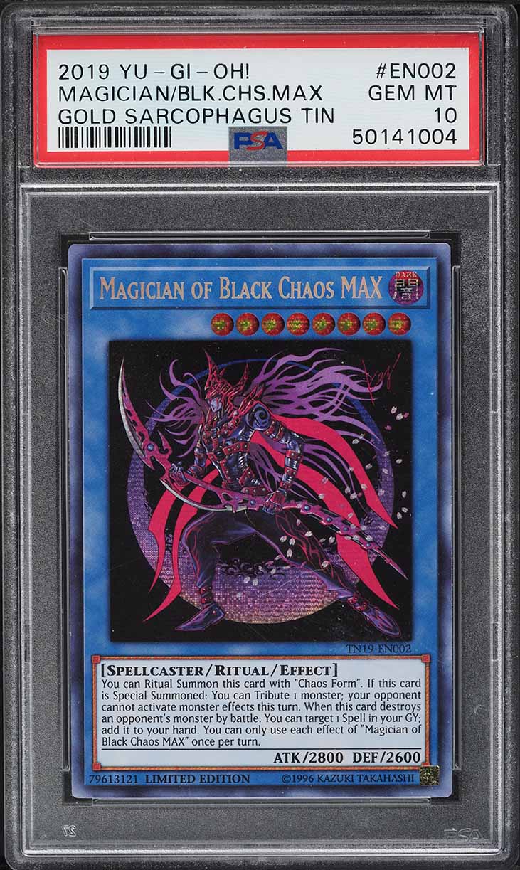2019 Yu-Gi-Oh! Gold Sarcophagus Tin Magician Black Chaos Max #TN19-EN002  PSA 10 on Fanatics Collect