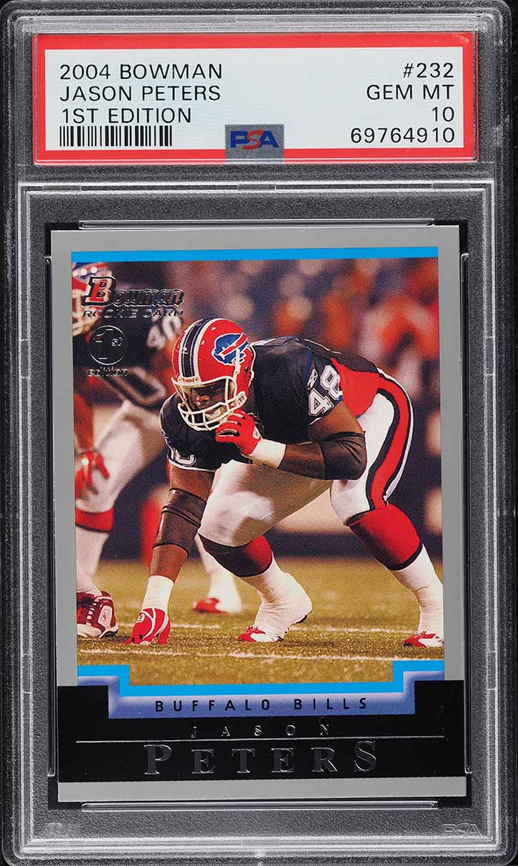 2004 Bowman 1st Edition Jason Peters ROOKIE #232 PSA 10 GEM MINT
