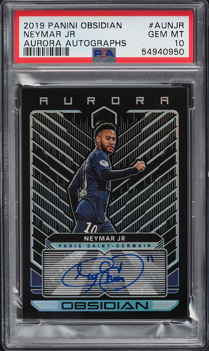 2019 Panini Obsidian Aurora Neymar Jr AUTO /25 #AU-NJR PSA 10 GEM