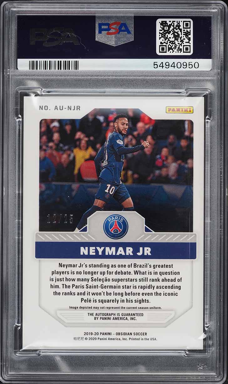 2019 Panini Obsidian Aurora Neymar Jr AUTO /25 #AU-NJR PSA 10 GEM