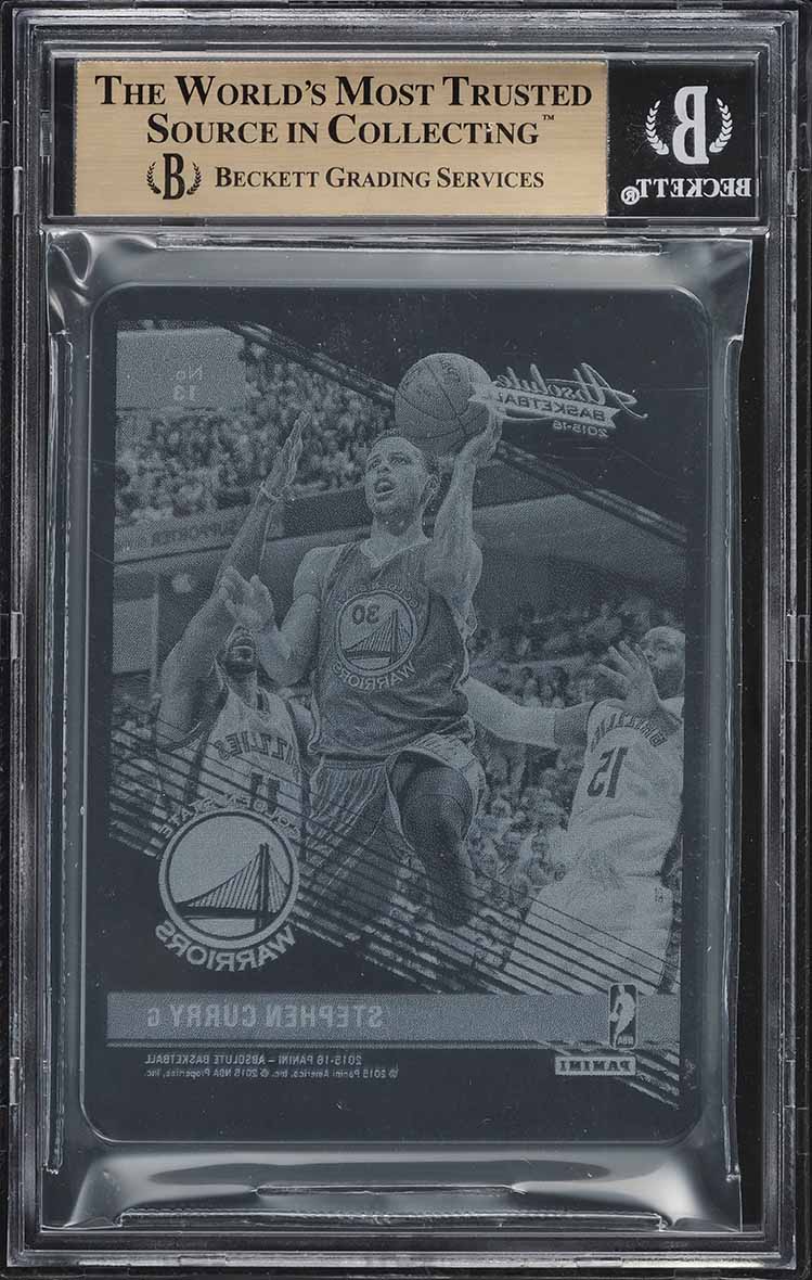 2015 Absolute Memorabilia Glass Stephen Curry #13 BGS 10 PRISTINE