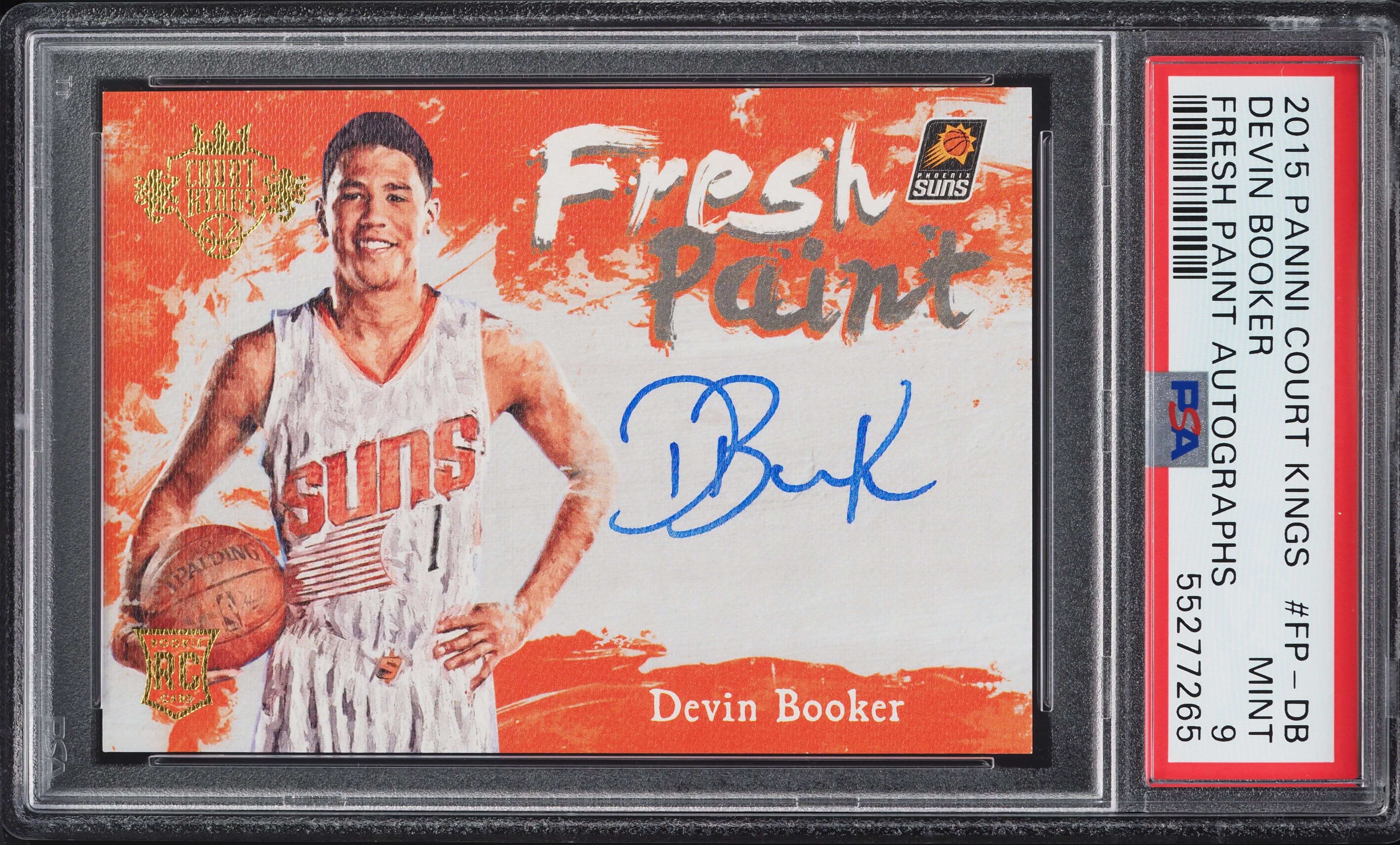 2015 Panini Court Kings Fresh Paint Devin Booker ROOKIE AUTO #FP 