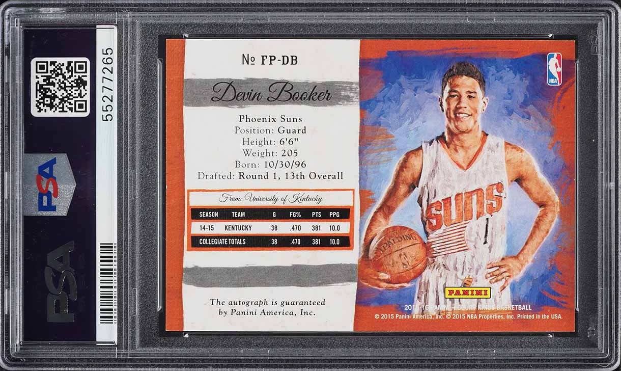 2015 Panini Court Kings Fresh Paint Devin Booker ROOKIE AUTO #FP 