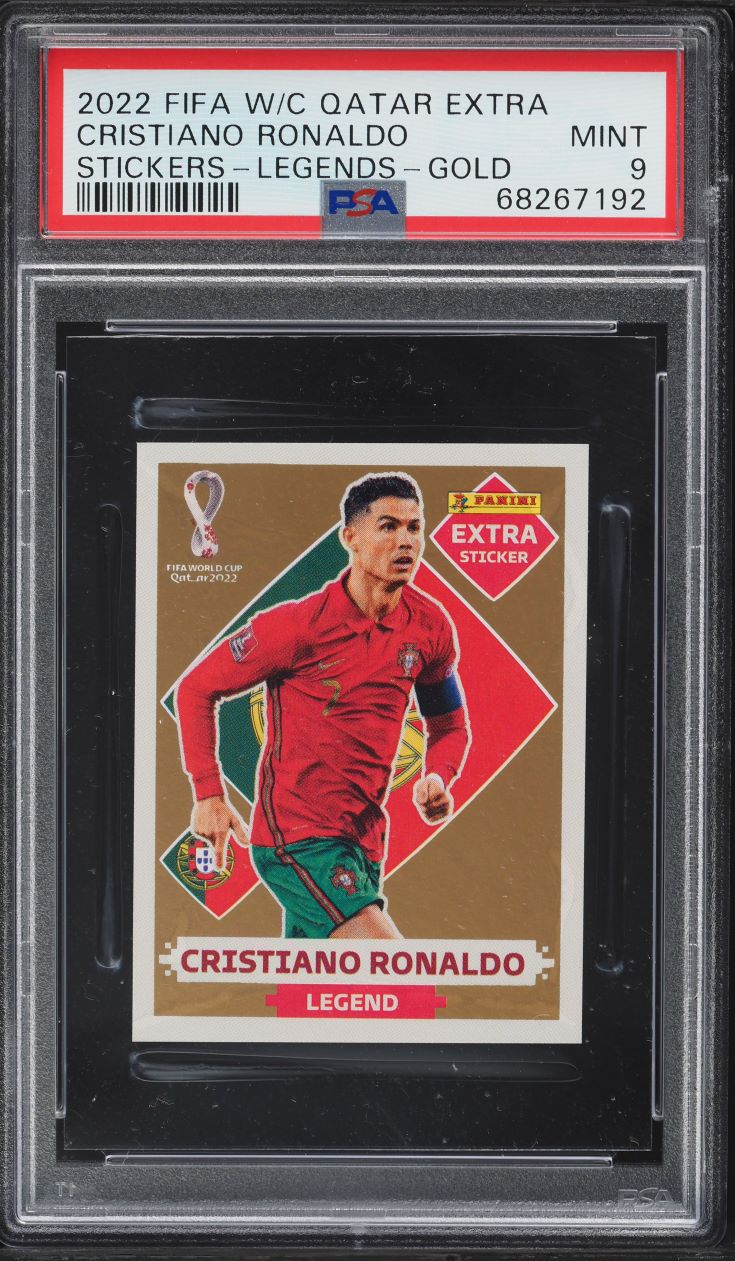 2022 Panini FIFA World Cup Extra Stickers Legends Gold Cristiano