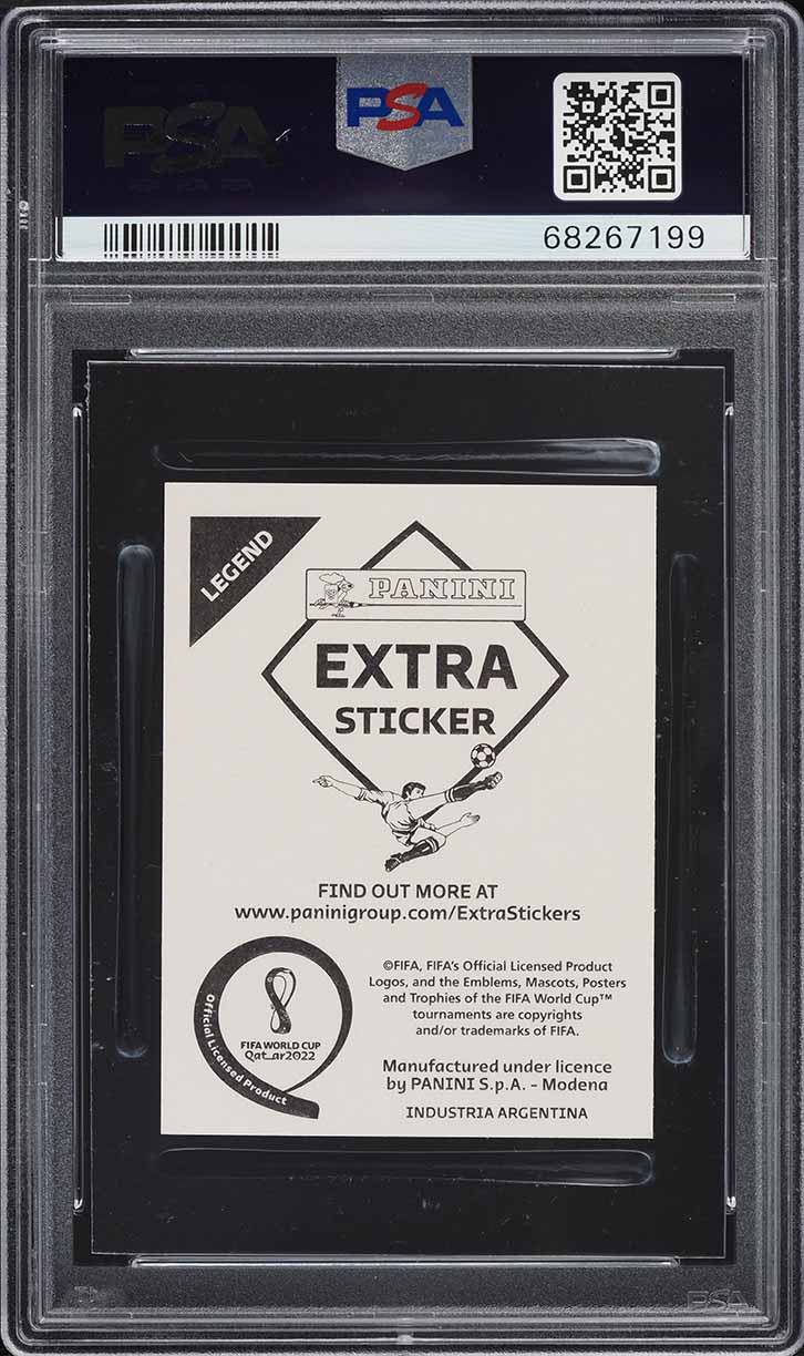2022 Panini FIFA World Cup Extra Stickers Legends Gold Neymar Jr PSA 9 MINT