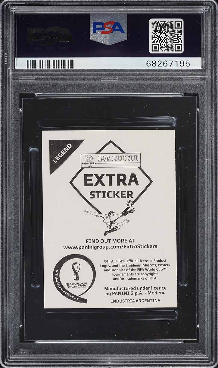 2022 Panini FIFA World Cup Extra Stickers Legends Silver Cristiano Ronaldo PSA 9
